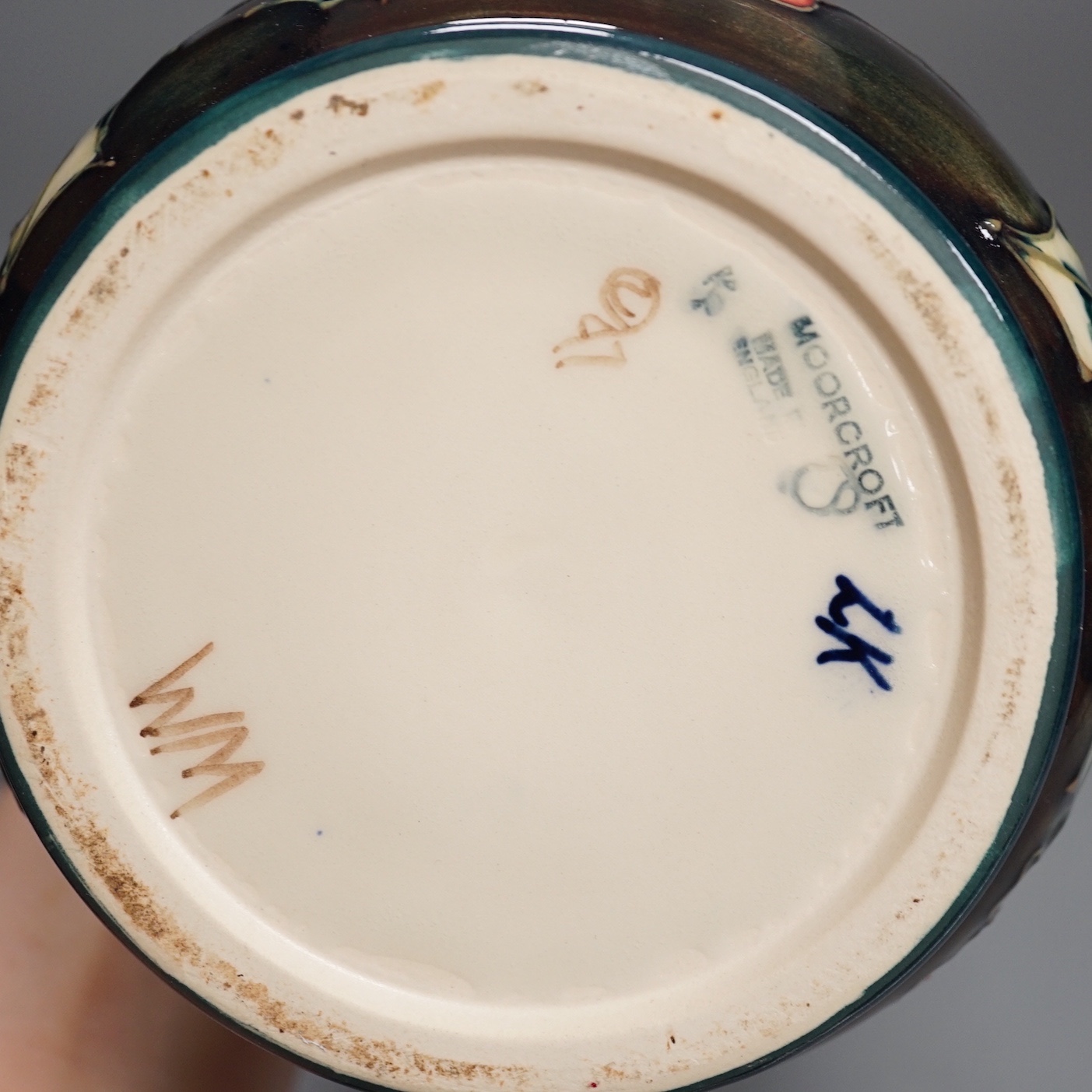 A Moorcroft vase with woodland scene - 30cm high